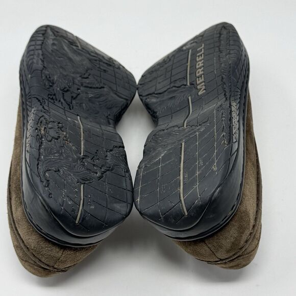 Merrell World Mover Moc Loafers Shoes Mens 10 Brown Suede Slip On Casual Comfort
